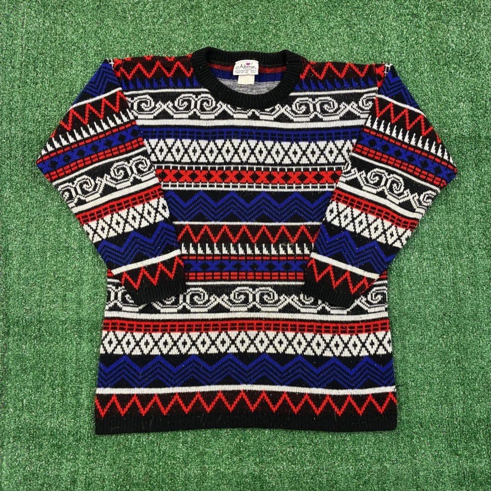 Vintage 90s Alberoy Abstract Pattern Sweater